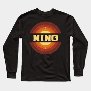 Vintage Proud Name Nino Anime Gift Circles Long Sleeve T-Shirt